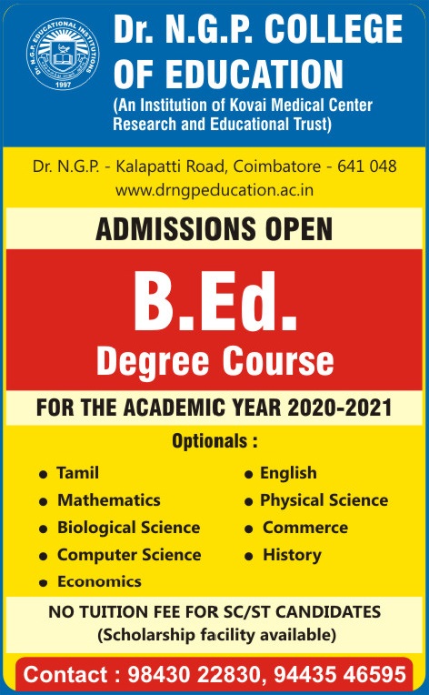 Dr N G P College Of Education Coimbatore